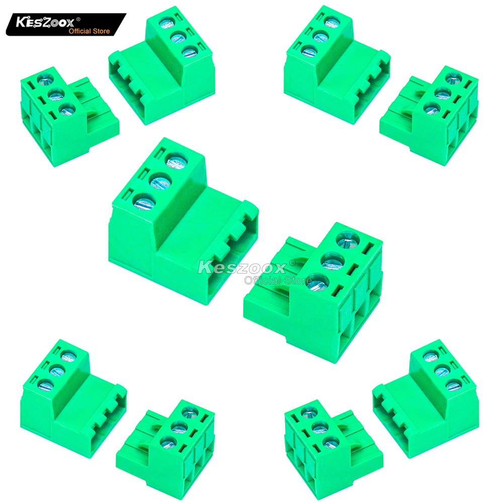 Screw Terminal Block - Keszoox 5 conjuntos de 5,08 mm