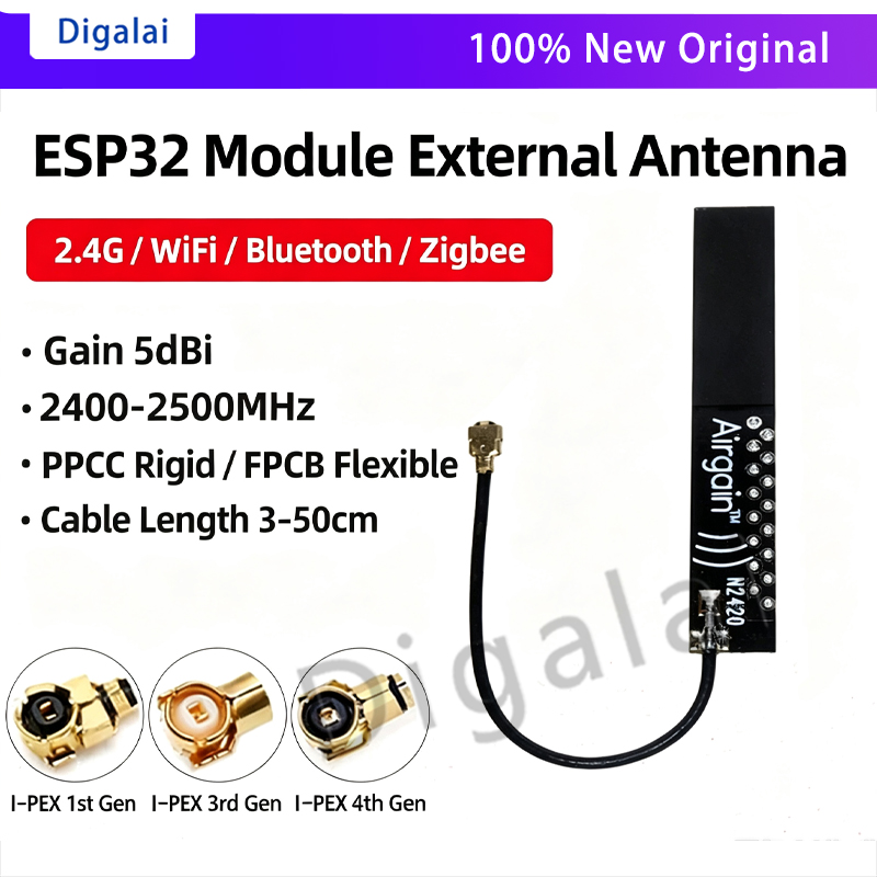 Ipex Connector - Antena ESP32 2.4GHz WiFi Bluetooth com