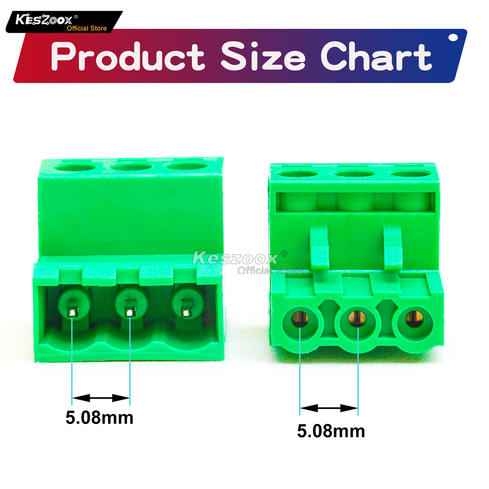Keszoox 5 conjuntos de 5,08 mm - Screw Terminal Block avaliação e preço