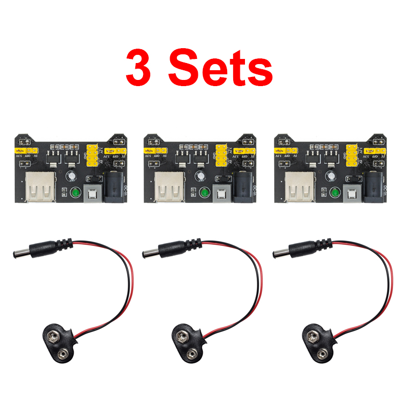 3 conjuntos de módulo de fonte - Breadboard 400 Point avaliação e preço