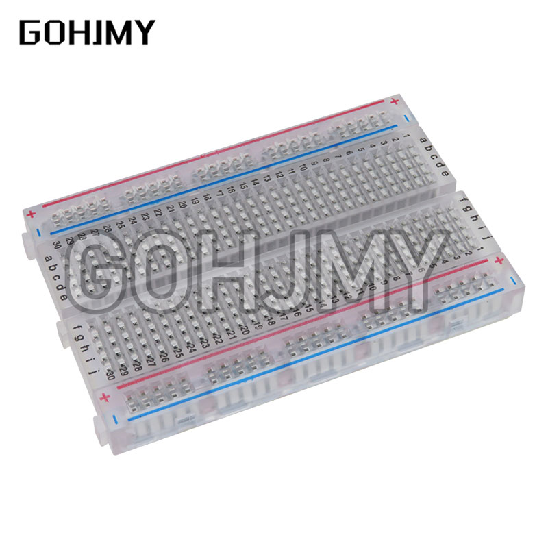 Mini placa transparente do pão - Breadboard 400 Point avaliação e preço