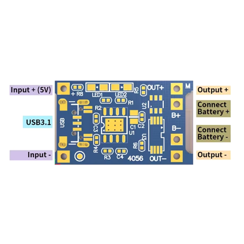 1-100 pces tipo-c usb 5v 1a 18 - Tp4056 Module avaliação e preço
